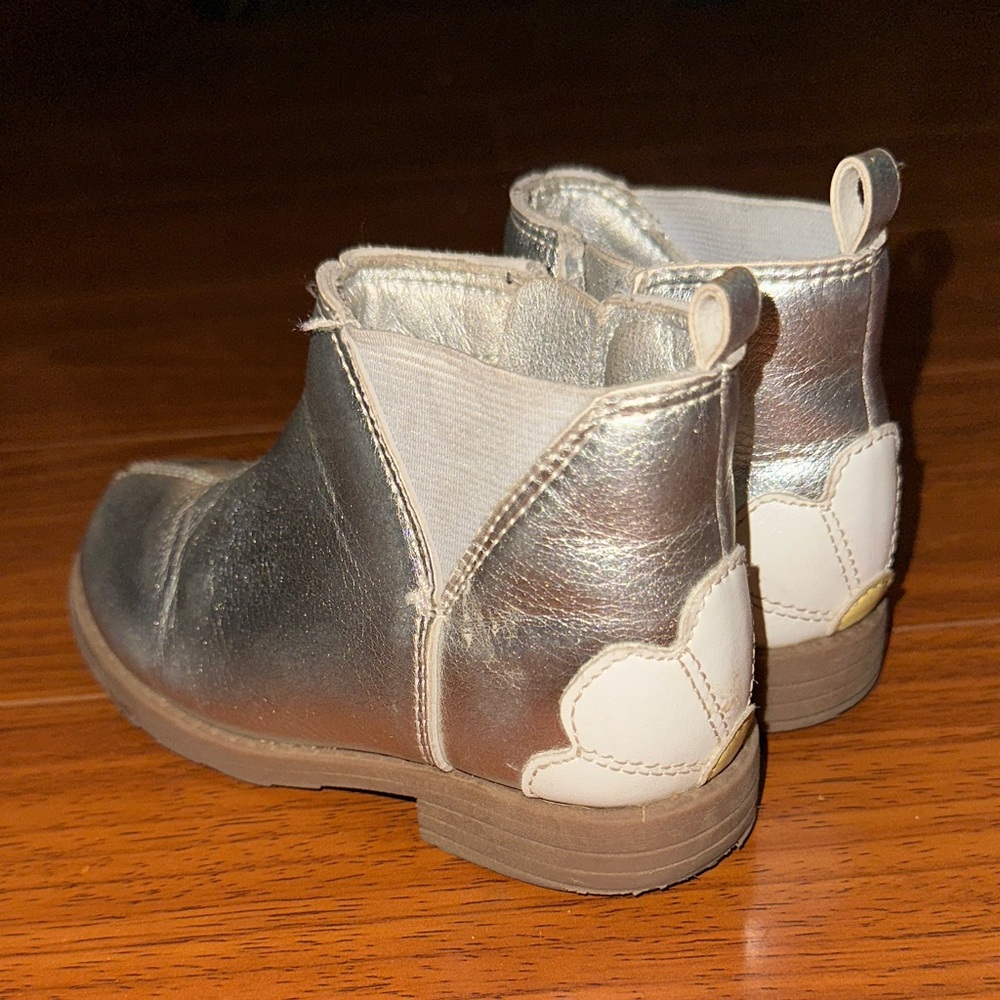 Carter's Metallic Silver Ankle Boots